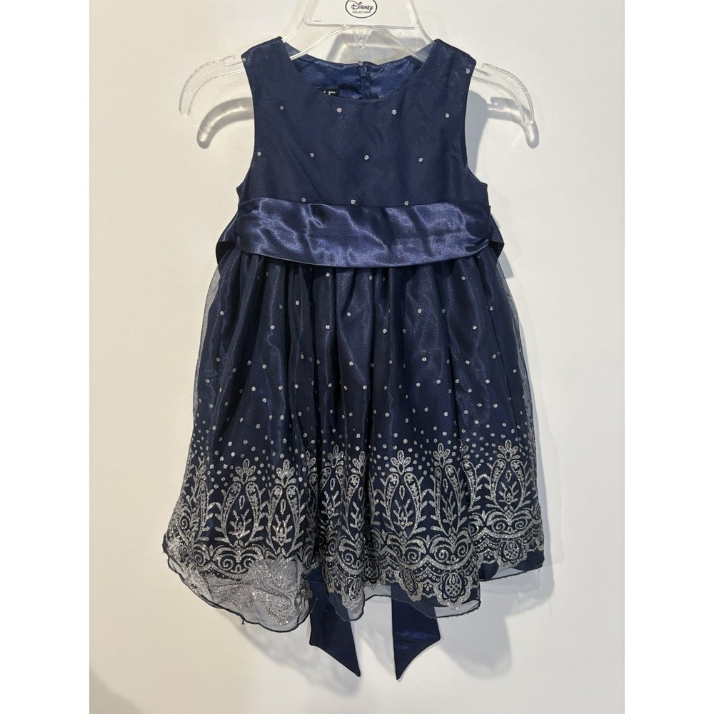 Love By Special Occasions Glitter Navy Blue Party Dress Size 4 Youth